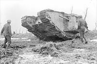One of the tanks used in the Vimy Ridge advance.