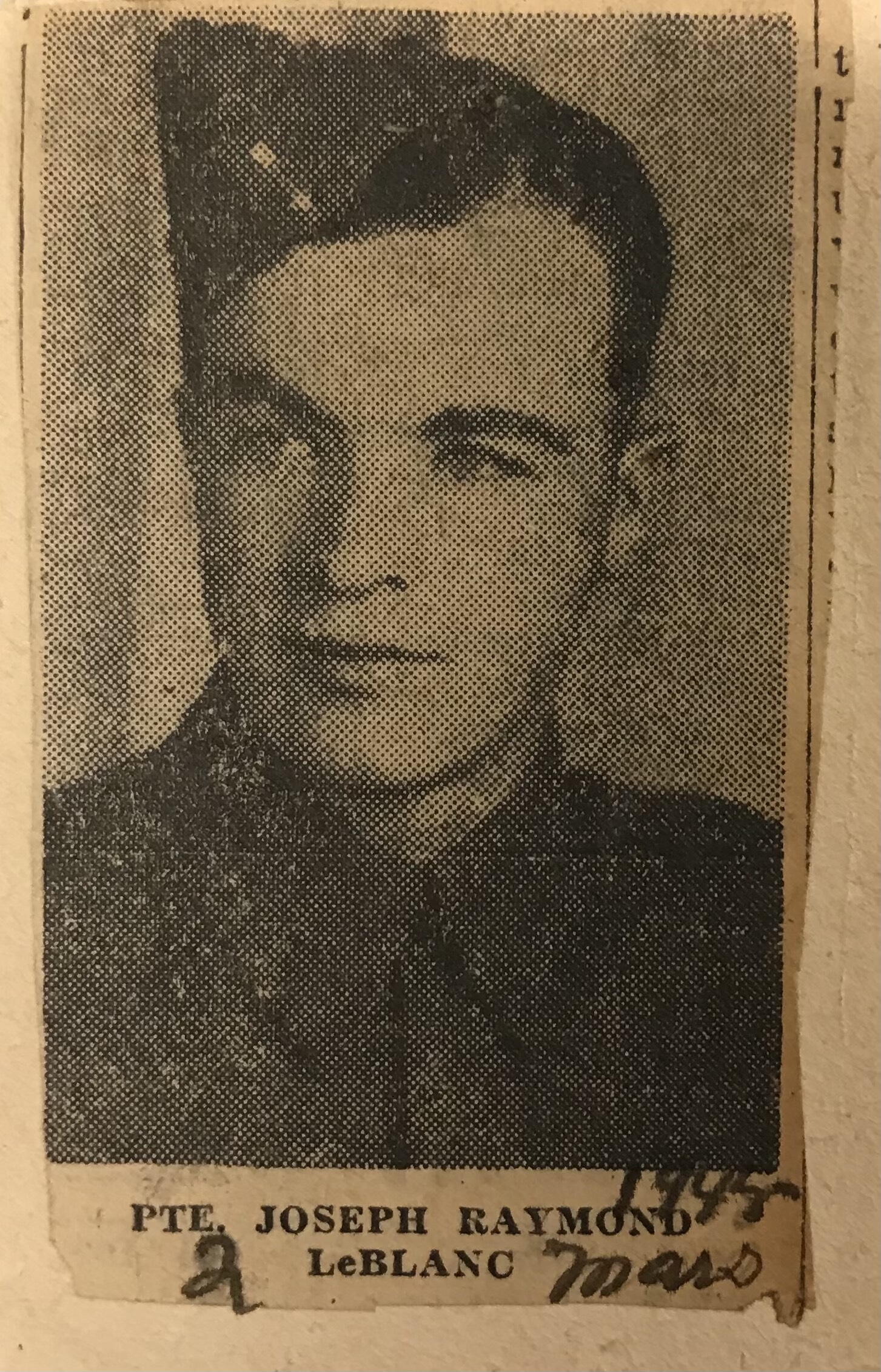 Photo of Raymond Joseph Le Blanc