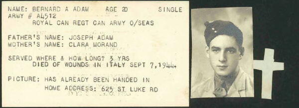 Photo of Bernard Alexander Adam