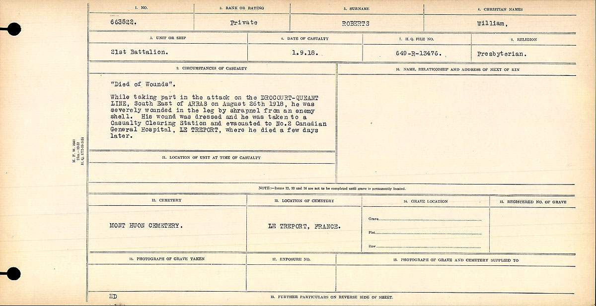 Circumstances of death registers