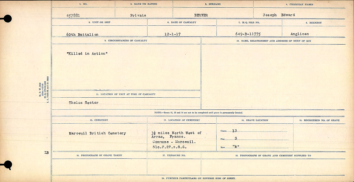 Circumstances of death registers