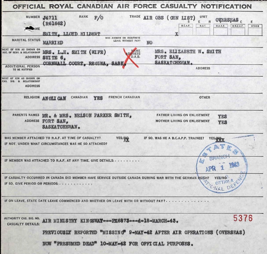 Casualty Notification Form