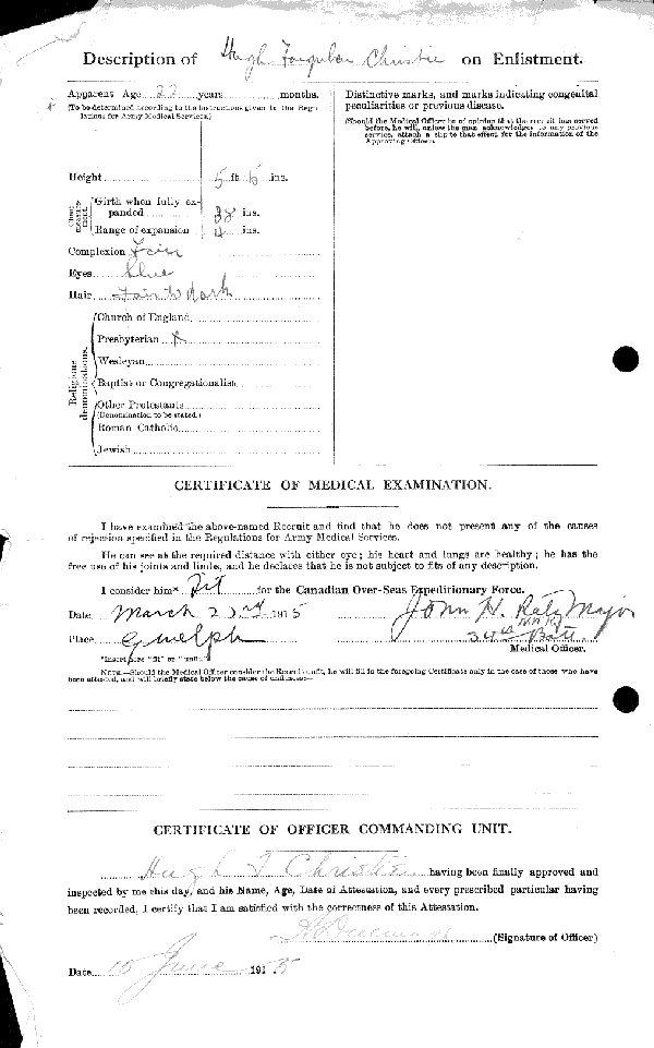 Attestation Paper (page 1)