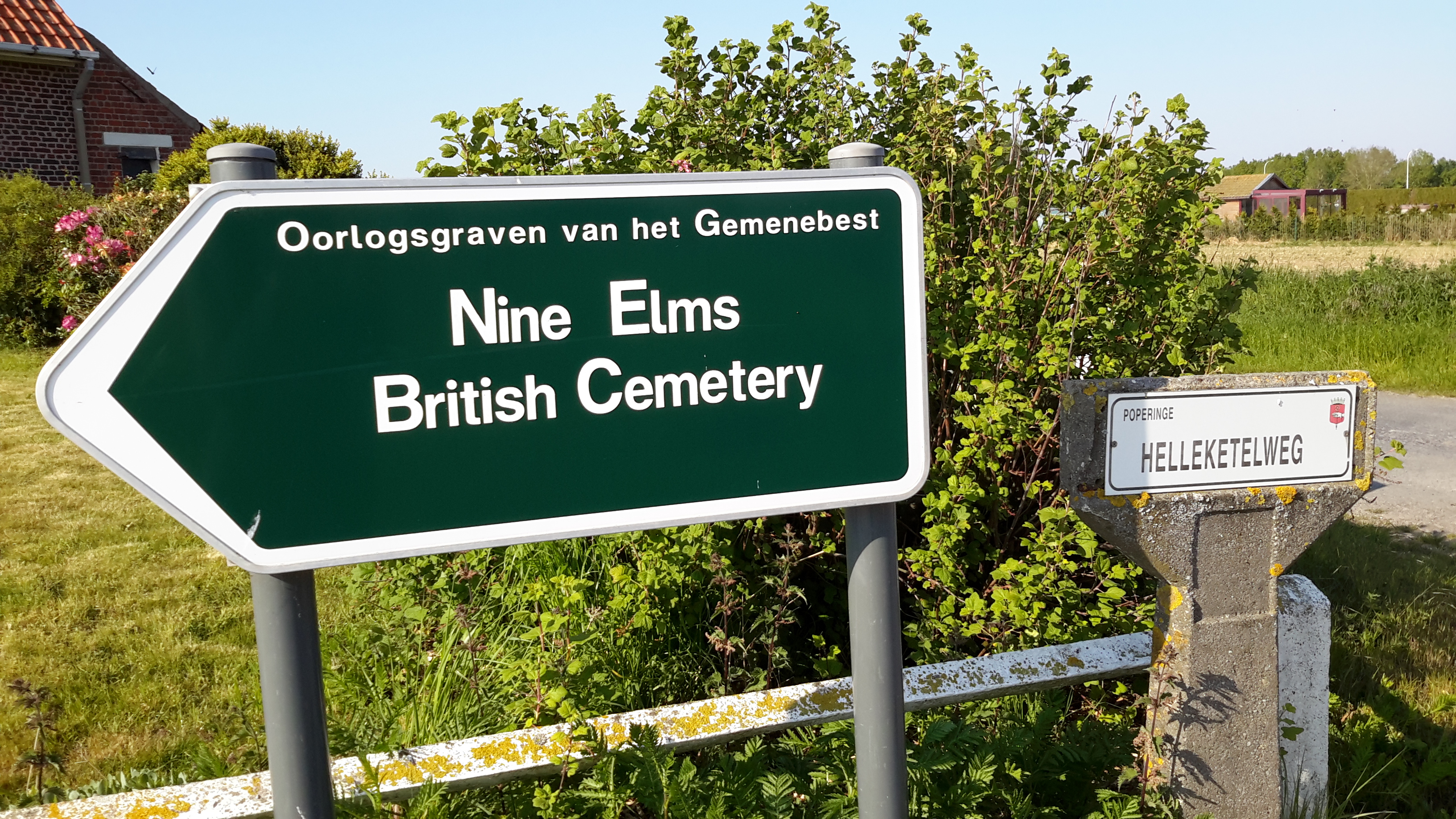 Signage for Nine Elms British Cemetery