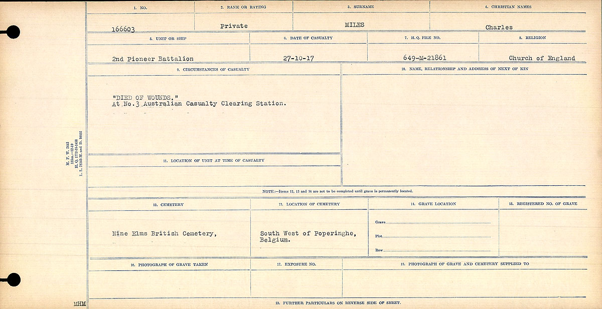 Circumstances of death registers