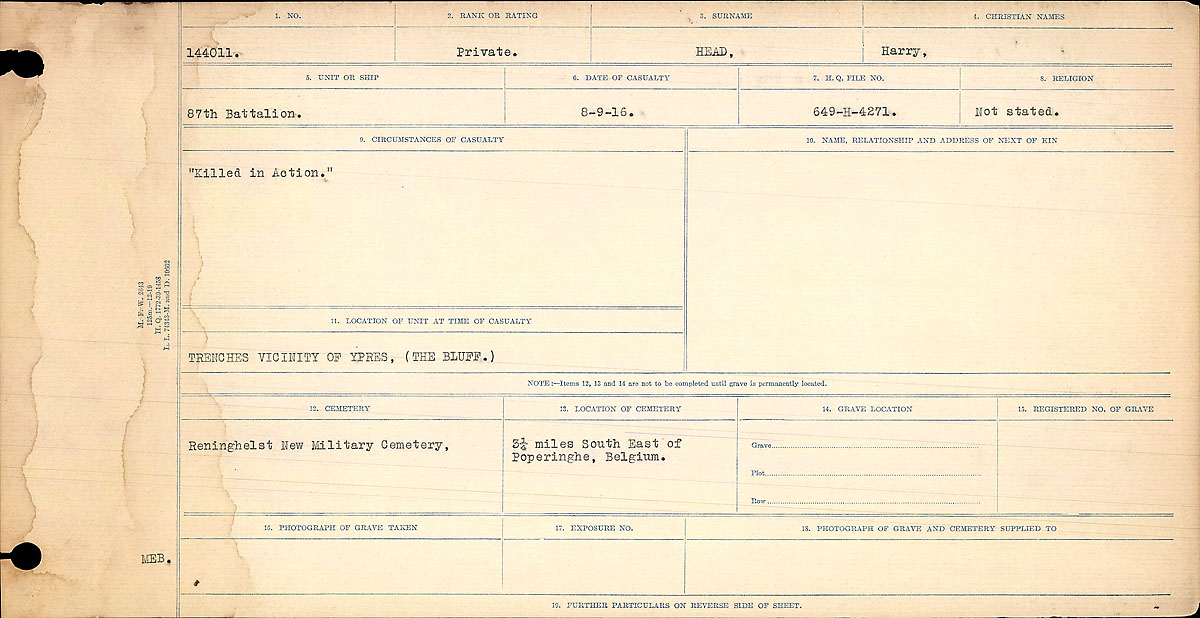 Circumstances of death registers