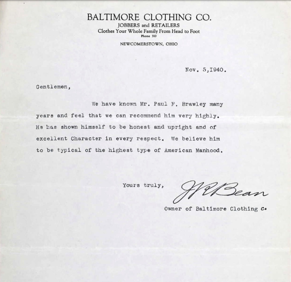 Letter of recommendation