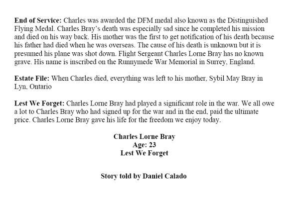 Oakville Remembers Biography (Page 2)