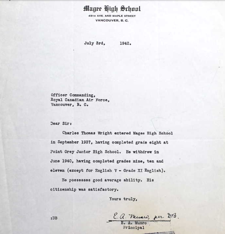 Letter of recommendation