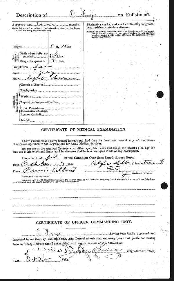 Attestation papers - Reverse