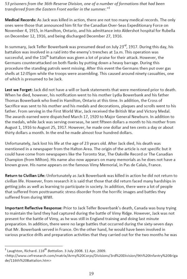 Oakville Remembers Biography (Page 4)