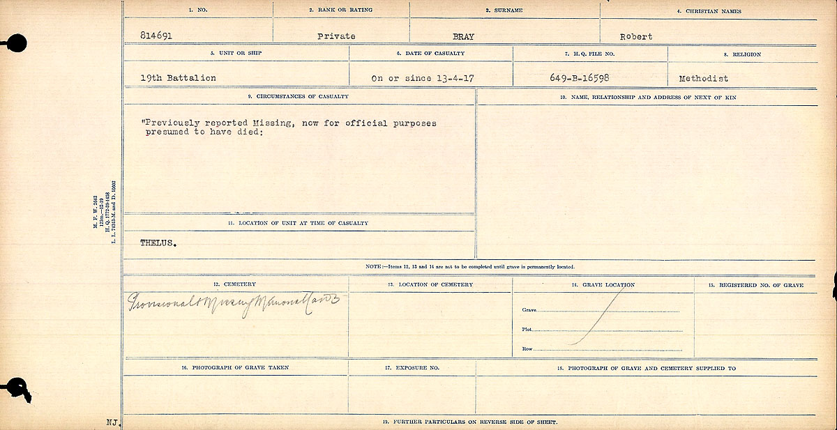 Circumstances of death registers