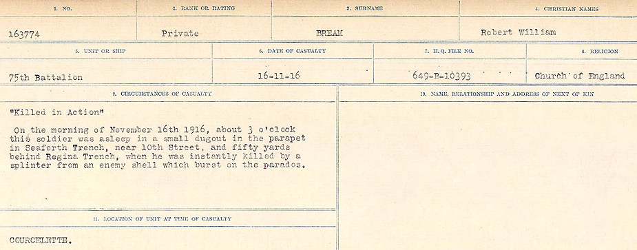 Circumstance of death