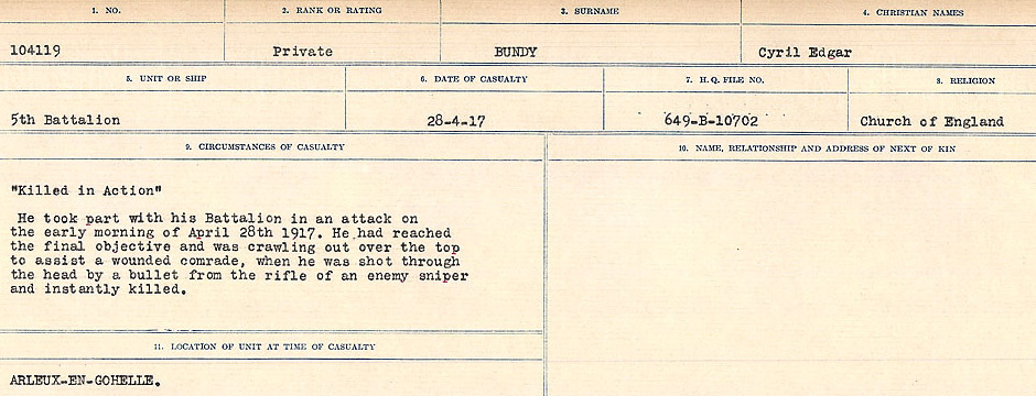 Circumstances of Death Registers