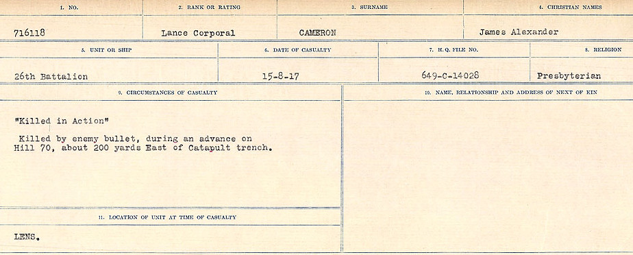Circumstances of Death Registers
