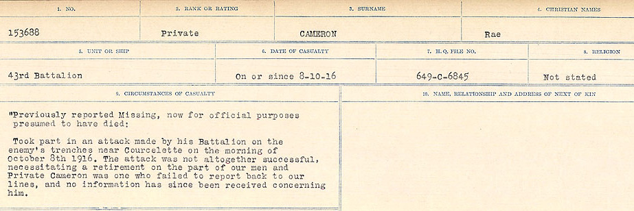Circumstances of Death Registers