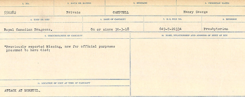 Circumstances of Death Registers