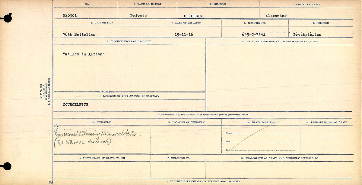 Circumstances of death registers