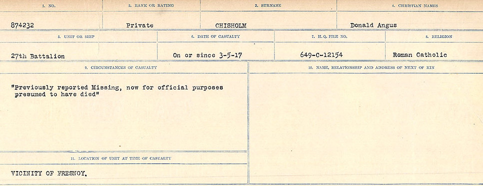 Circumstances of Death Registers