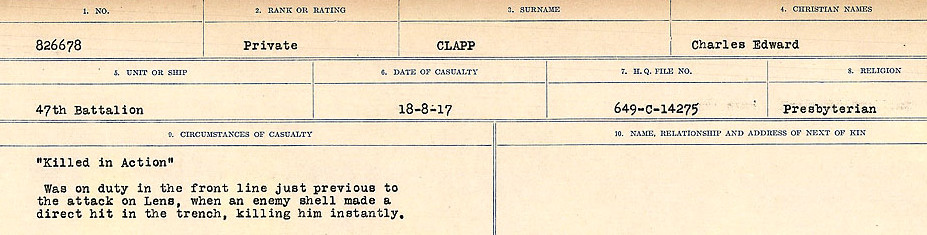 Circumstances of Death Registers