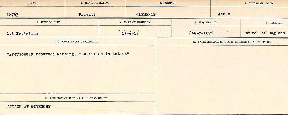 Circumstances of Death Registers