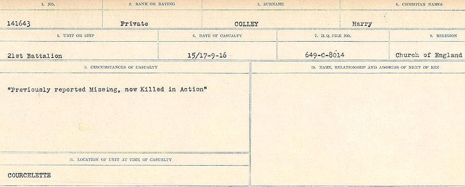 Circumstances of Death Registers
