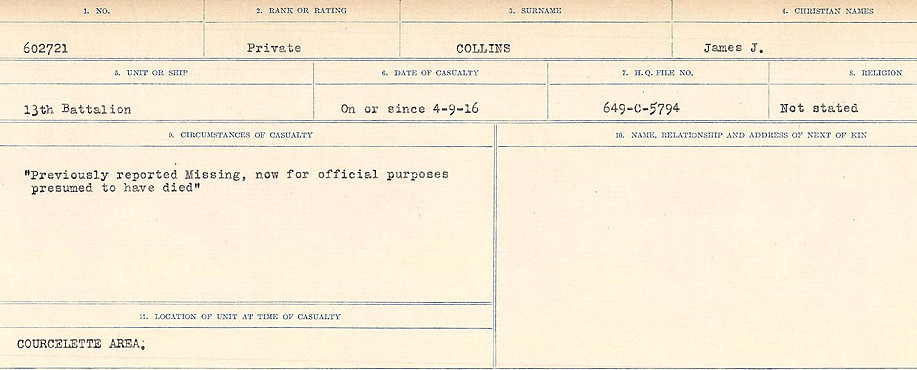 Circumstances of Death Registers
