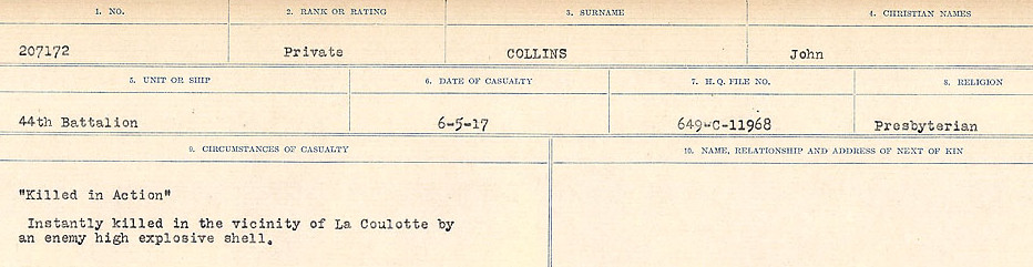 Circumstances of Death Registers