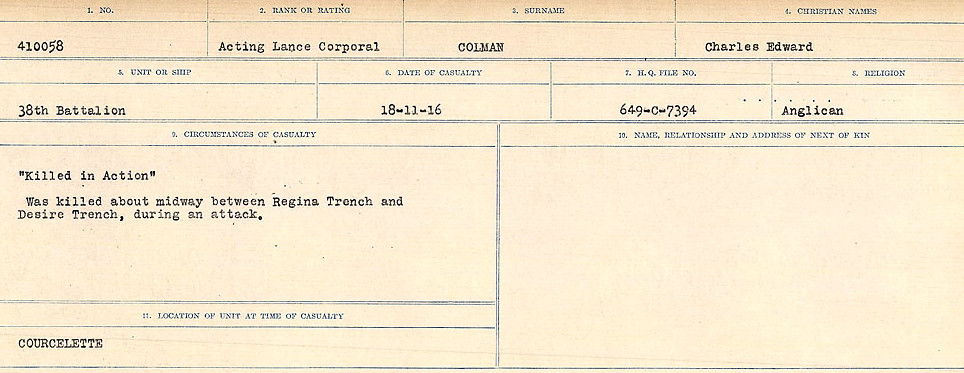 Circumstances of Death Registers