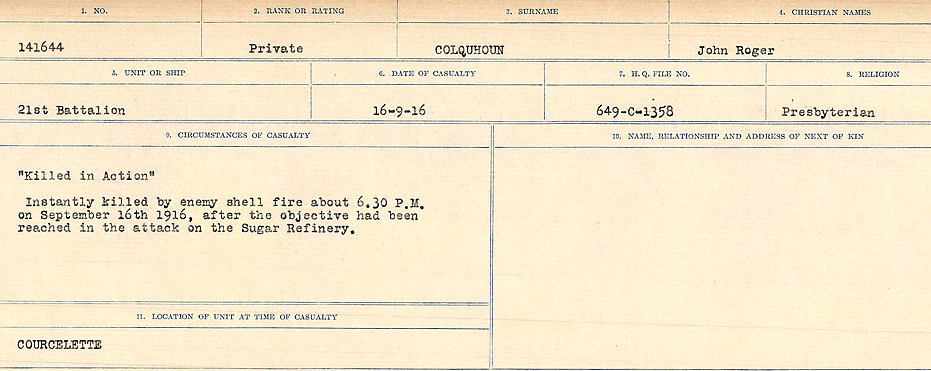 Circumstances of Death Registers