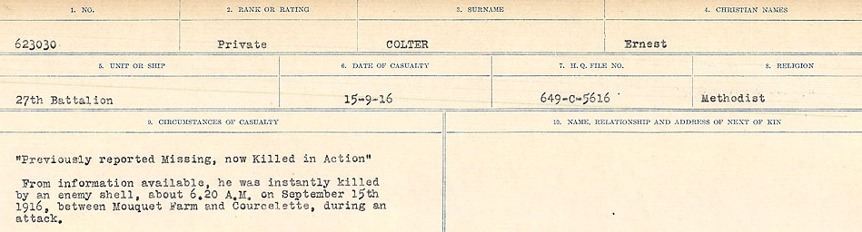 Circumstances of Death Registers