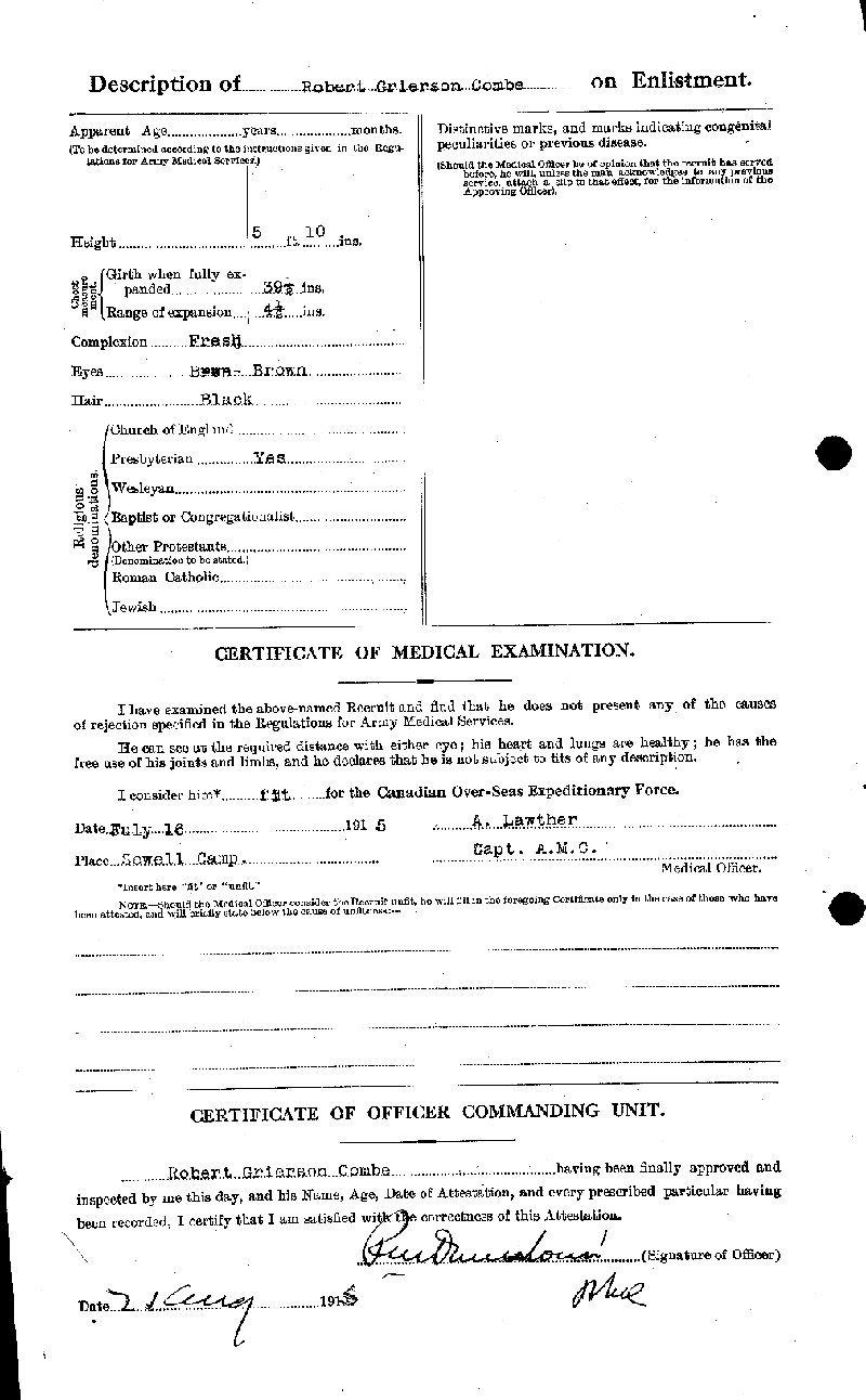 Attestation Paper (back)