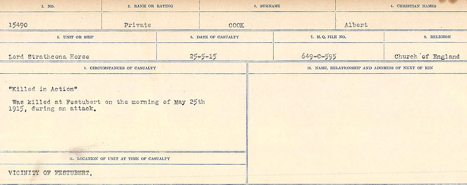 Circumstances of Death Registers