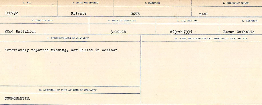 Circumstances of Death Registers