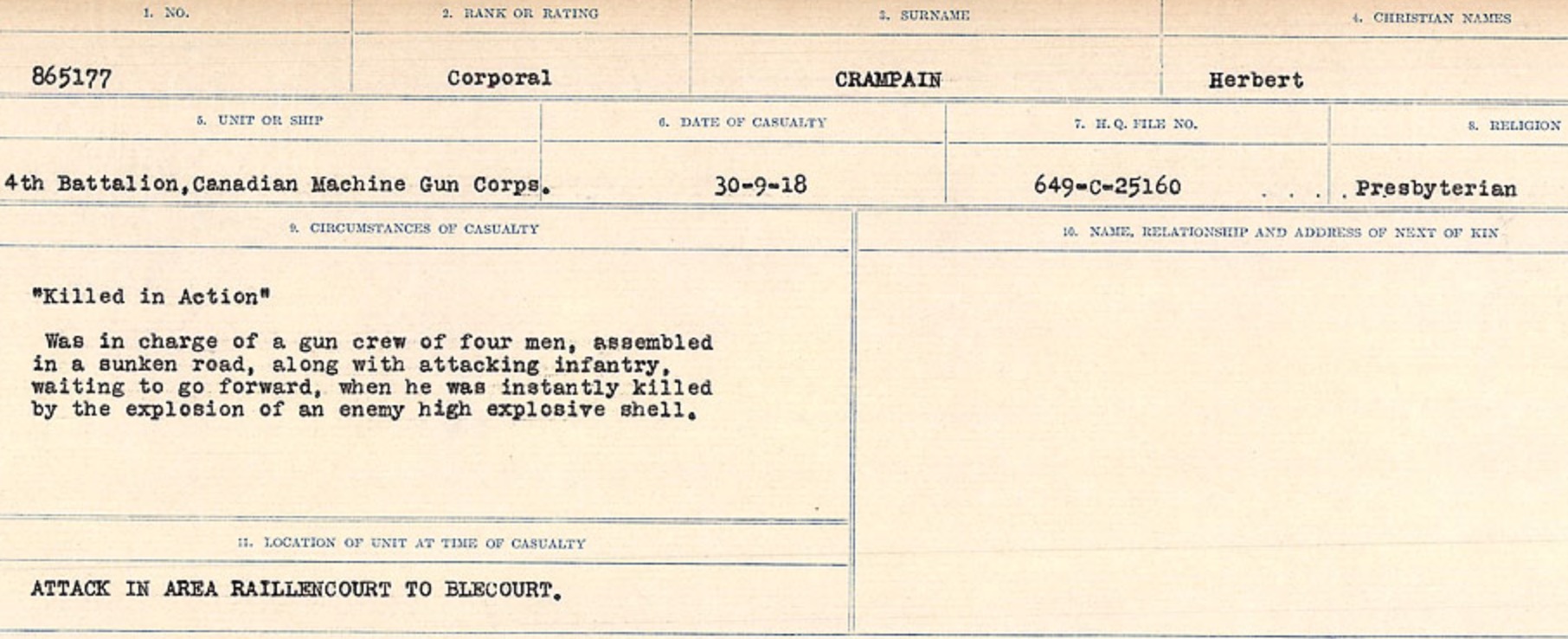 Circumstances of death registers