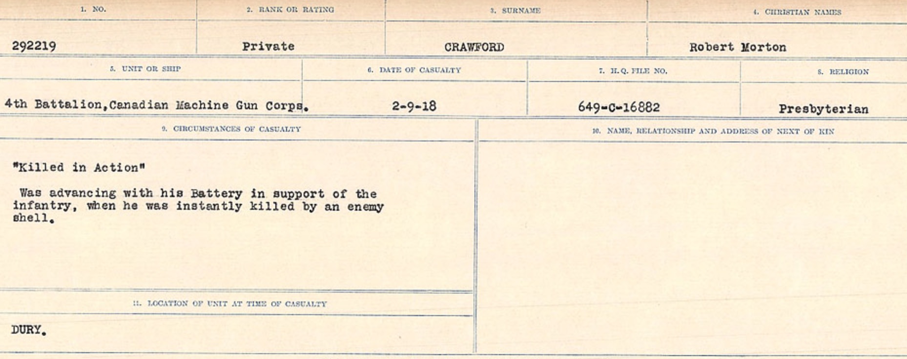 Circumstances of death registers