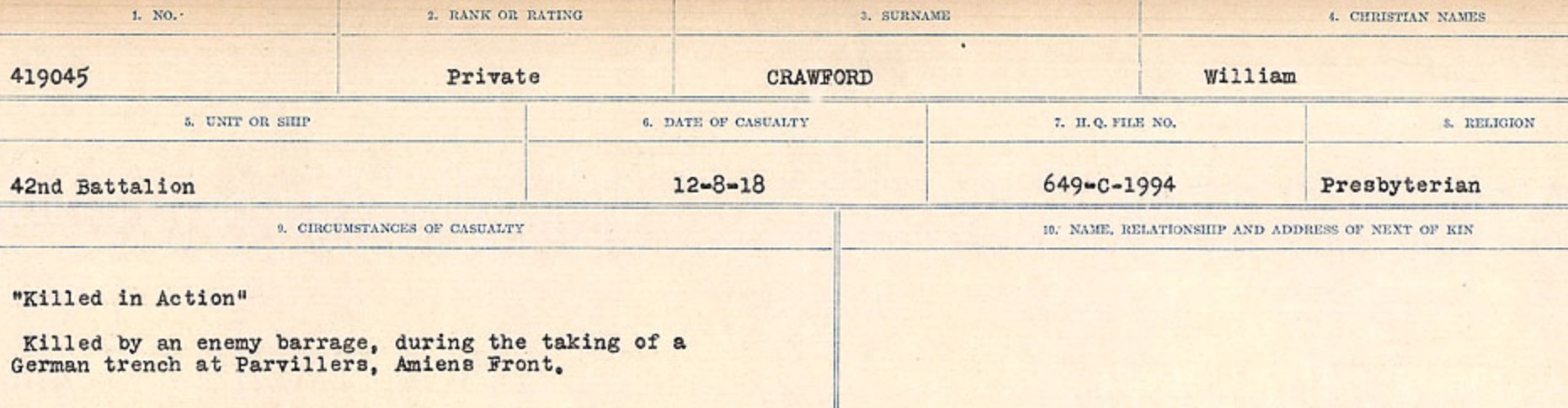 Circumstances of death registers