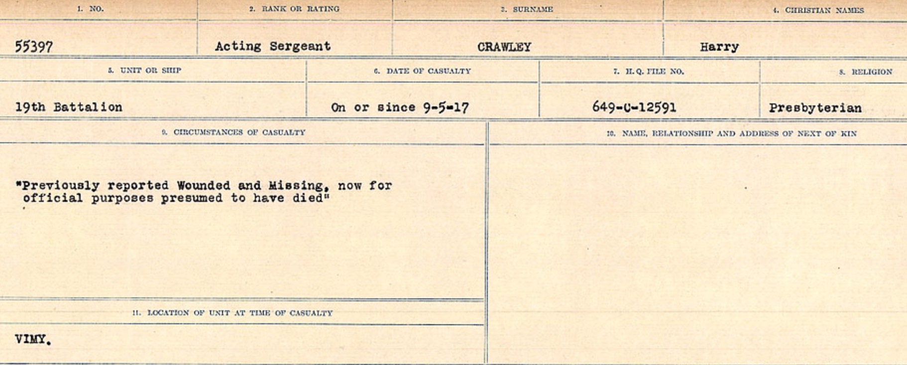 Circumstances of death registers