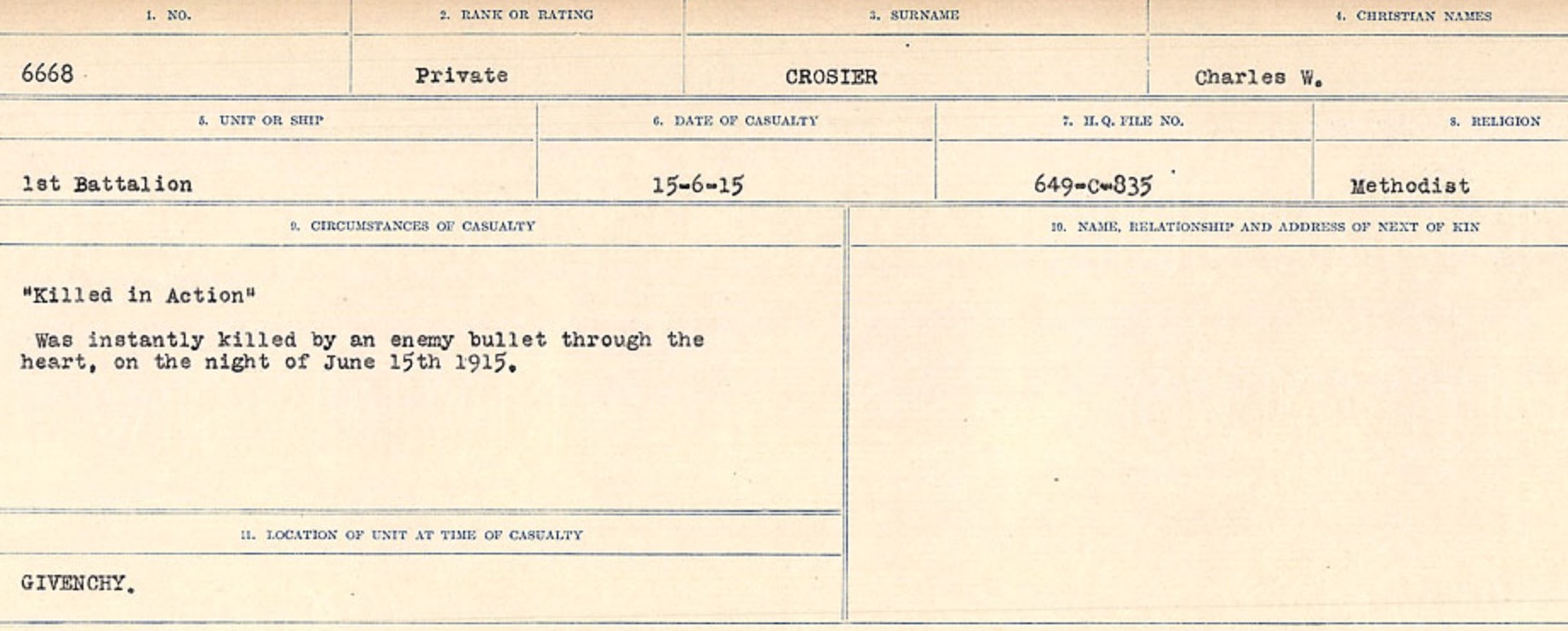 Circumstances of death registers