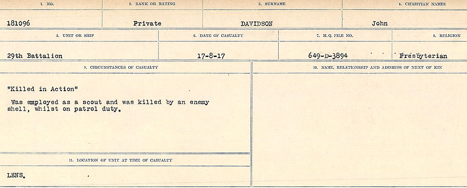 Circumstances of death registers