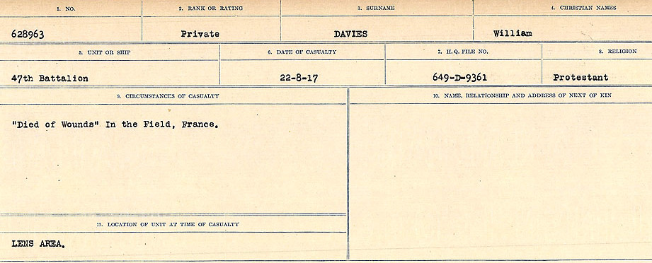 Circumstances of death registers