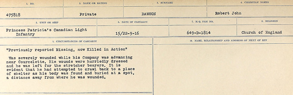 Circumstances of death registers