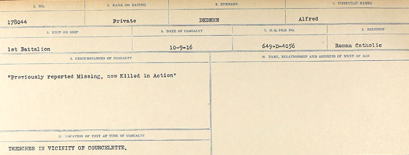 Circumstances of death registers