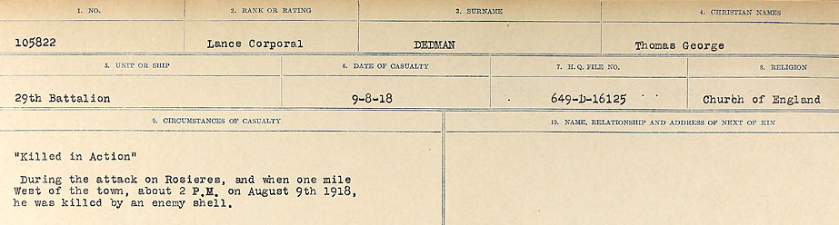 Circumstances of death registers