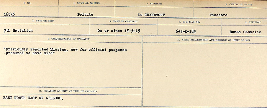 Circumstances of death registers