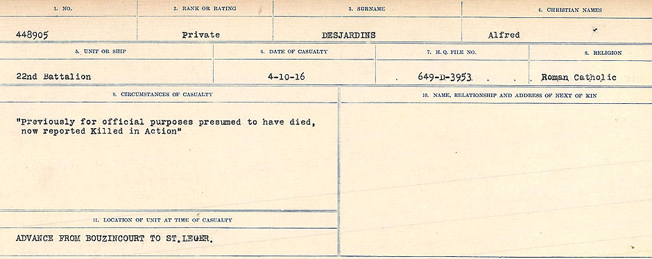 Circumstances of death registers