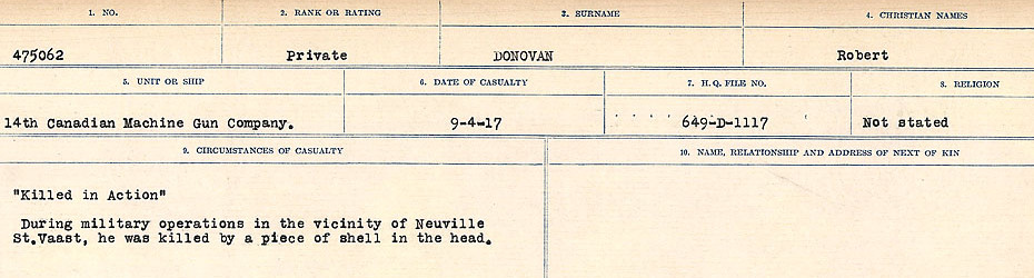 Circumstances of death registers
