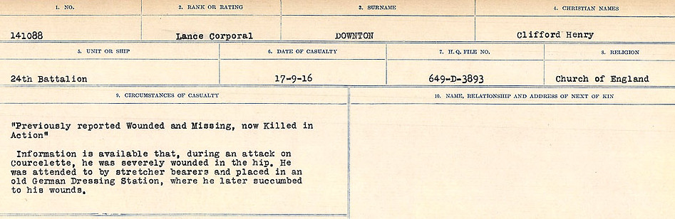 Circumstances of death registers