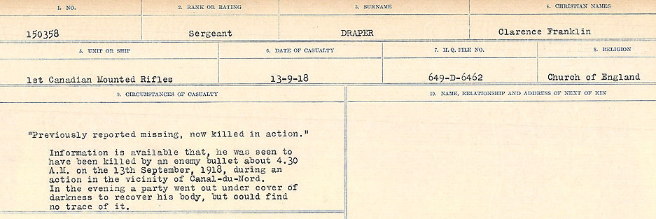 Circumstances of death registers