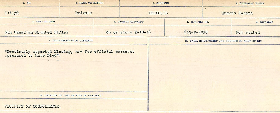 Circumstances of death registers
